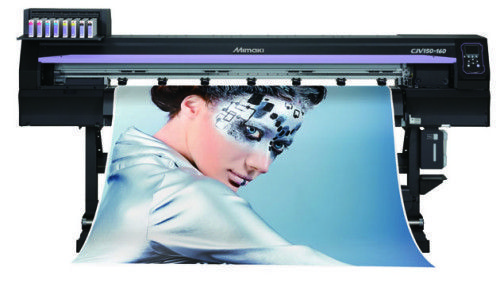 CJV150-160: impressora com recorte integrado possibilita a instalação de tinta solvente ou sublimática